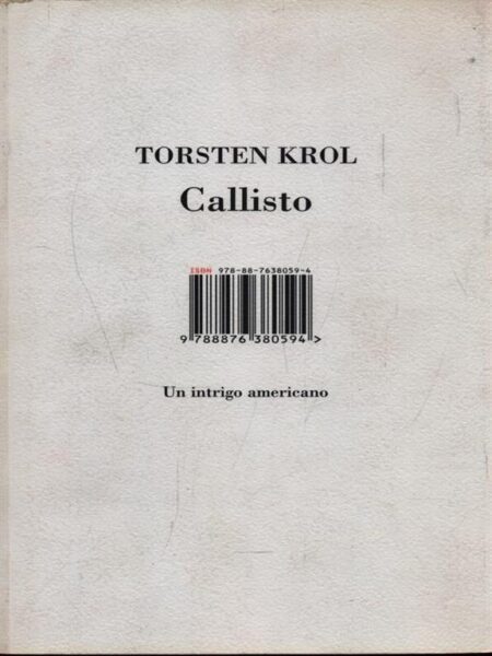 Copertina del romanzo Callisto in edizione ISBN