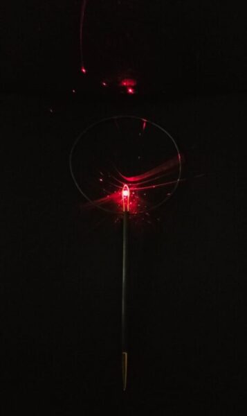 Antonio Fontana - Shine on you Crazy diamond - collana in oro, diamante, carbonio, laser rosso