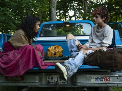 Taylor Russell (left) as Maren and Timothée Chalamet (right) as Lee in BONES AND ALL, directed by Luca Guadagnino, a Metro Goldwyn Mayer Pictures film.Credit: Yannis Drakoulidis / Metro Goldwyn Mayer Pictures© 2022 Metro-Goldwyn-Mayer Pictures Inc.  All Rights Reserved.